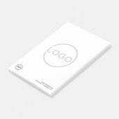 Aangepast bedrijfslogo met aangepaste tekst post-it® notes (Schuin)