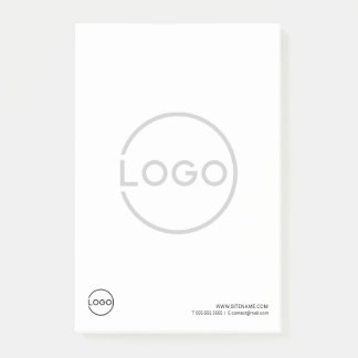 Aangepast bedrijfslogo met aangepaste tekst post-it® notes