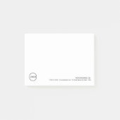 Aangepast bedrijfslogo met aangepaste tekst post-it® notes (Voorkant)