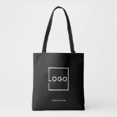 Aangepast bedrijfslogo met aangepaste tekst tote bag (Voorkant)