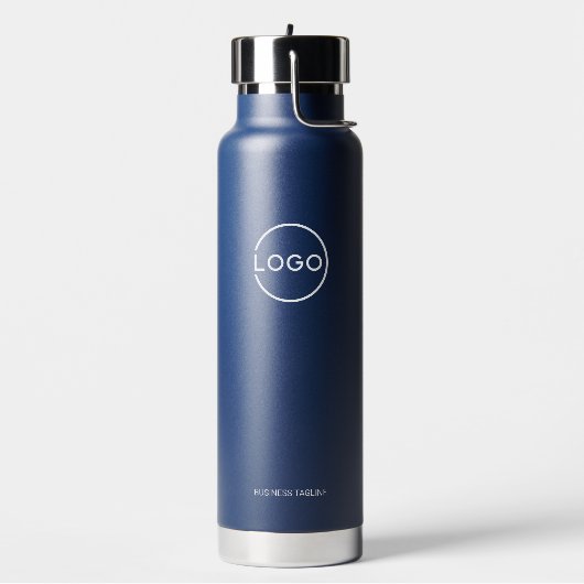 Aangepast bedrijfslogo met aangepaste tekst waterfles (Links)