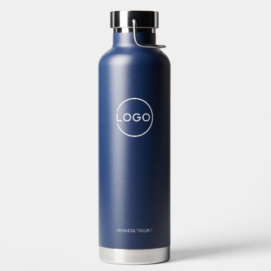 Aangepast bedrijfslogo met aangepaste tekst waterfles (Links)