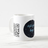 Aangepast bedrijfslogo met QR-code Koffiemok (Voorkant links)