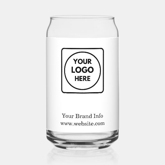 Aangepast bedrijfslogo | Minimaal modern merkconce Blikvorm Glas (Voorkant)