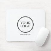 Aangepast bedrijfslogo | Modern minimalistisch Muismat (Met muis)