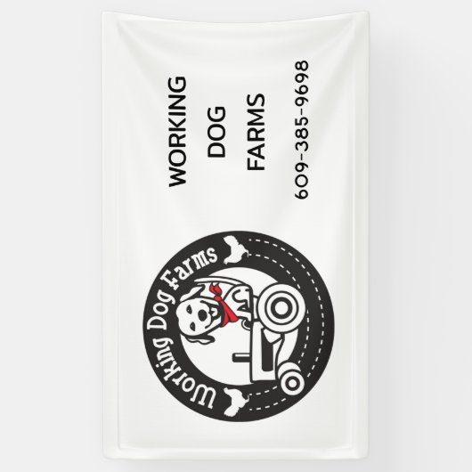 aangepast bedrijfslogo monogram banner (Verticaal)