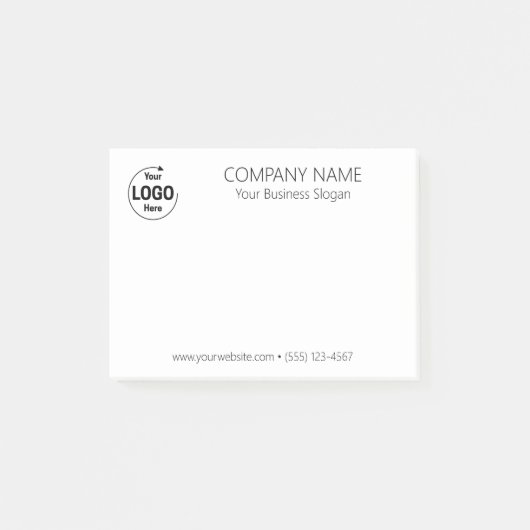 Aangepast bedrijfslogo post-it® notes (Voorkant)