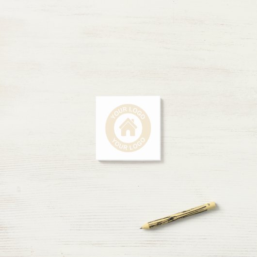 Aangepast bedrijfslogo post-it® notes (Op bureau)