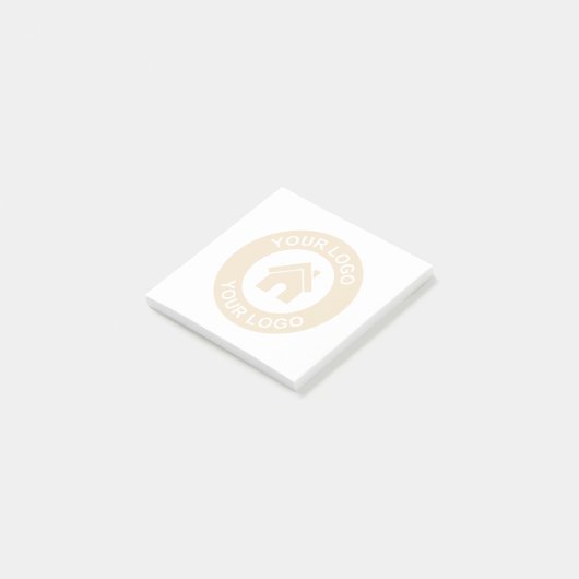 Aangepast bedrijfslogo post-it® notes (Schuin)