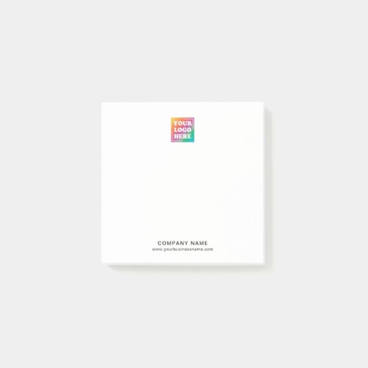 Aangepast bedrijfslogo, promotie van het bedrijf o post-it® notes (Voorkant)