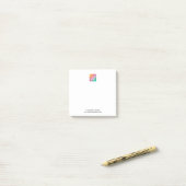 Aangepast bedrijfslogo, promotie van het bedrijf o post-it® notes (Op bureau)
