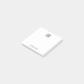 Aangepast bedrijfslogo, promotie van het bedrijf o post-it® notes (Schuin)