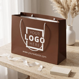 Aangepast bedrijfslogo Promotionele bruine zak Groot Cadeauzakje