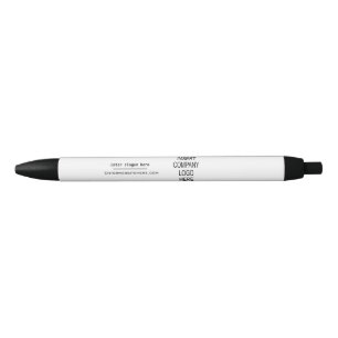 Aangepast bedrijfslogo promotionele marketing zwarte inkt pen