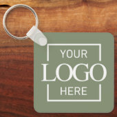 Aangepast bedrijfslogo & QR-code promotioneel spul Sleutelhanger (Voorkant)