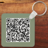 Aangepast bedrijfslogo & QR-code promotioneel spul Sleutelhanger (Achterkant)