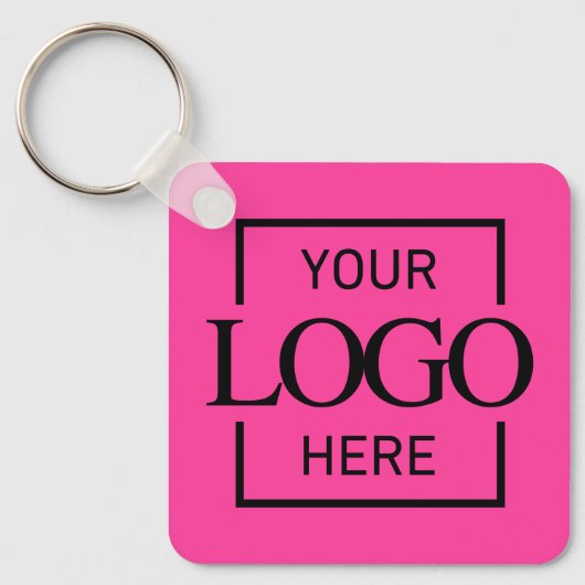 Aangepast bedrijfslogo & QR-code promotioneel spul Sleutelhanger (Voorkant)