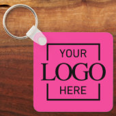 Aangepast bedrijfslogo & QR-code promotioneel spul Sleutelhanger (Voorkant)