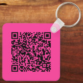Aangepast bedrijfslogo & QR-code promotioneel spul Sleutelhanger (Achterkant)