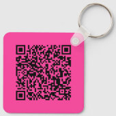 Aangepast bedrijfslogo & QR-code promotioneel spul Sleutelhanger (Achterkant)