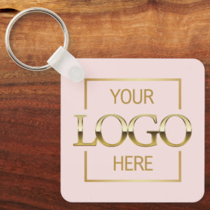 Aangepast bedrijfslogo & QR-code promotioneel swag Sleutelhanger