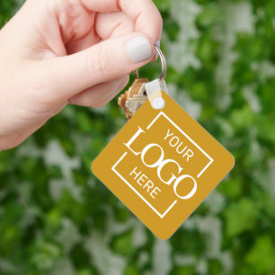 Aangepast bedrijfslogo & QR-code promotionele swag Sleutelhanger