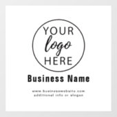 Aangepast bedrijfslogo  raamsticker (Vel)