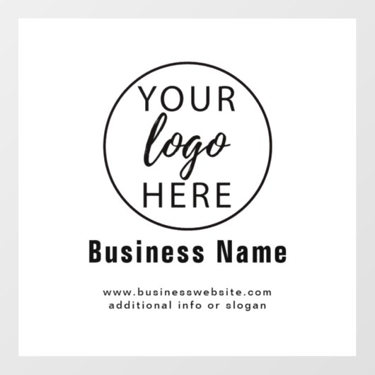 Aangepast bedrijfslogo  raamsticker (Vel)