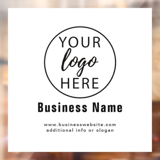 Aangepast bedrijfslogo raamsticker (Vel 2)