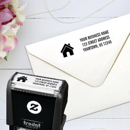 Aangepast bedrijfslogo retouradres zelfinktende stempel
