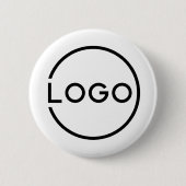 Aangepast bedrijfslogo ronde button 5,7 cm (Voorkant)