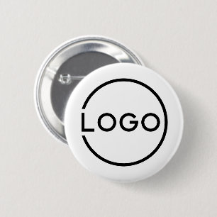 Aangepast bedrijfslogo ronde button 5,7 cm