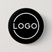 Aangepast bedrijfslogo ronde button 5,7 cm (Voorkant)