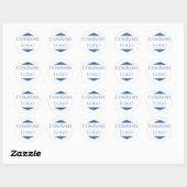 Aangepast bedrijfslogo ronde sticker (Vel)