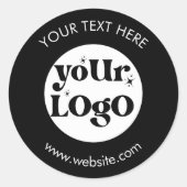Aangepast bedrijfslogo ronde sticker (Voorkant)