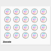 Aangepast bedrijfslogo ronde sticker (Vel)