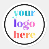 Aangepast bedrijfslogo ronde sticker (Voorkant)