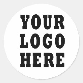 Aangepast bedrijfslogo ronde sticker