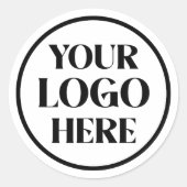 Aangepast bedrijfslogo ronde sticker (Voorkant)