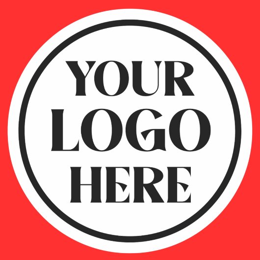 Aangepast bedrijfslogo ronde sticker