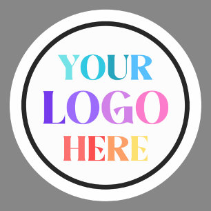Aangepast bedrijfslogo ronde sticker