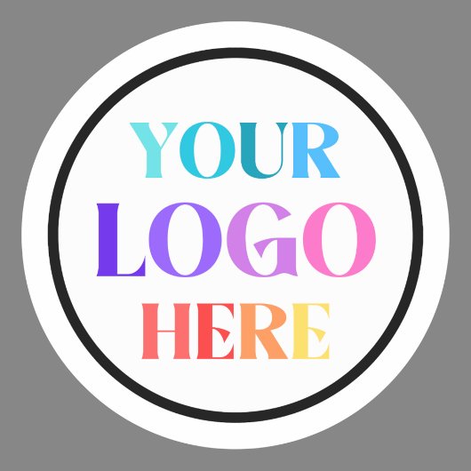 Aangepast bedrijfslogo ronde sticker
