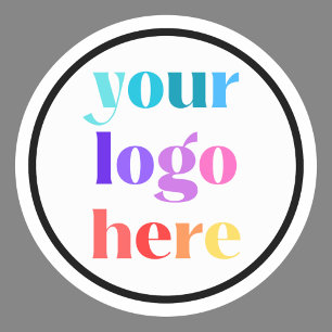 Aangepast bedrijfslogo ronde sticker