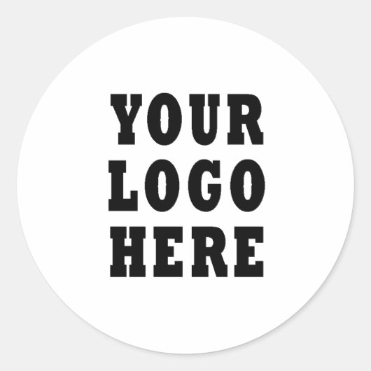 Aangepast bedrijfslogo ronde sticker (Voorkant)