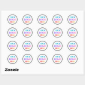 Aangepast bedrijfslogo ronde sticker (Vel)