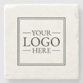 Aangepast bedrijfslogo stenen onderzetter (Voorkant)