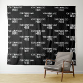 Aangepast bedrijfslogo Step & Repeat achtergrond z Wandkleed (In Situ (horizontaal))