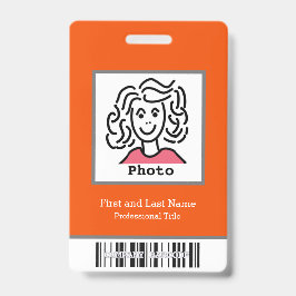 Aangepast bedrijfslogo streepjescode medewerker gr badge