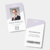 Aangepast bedrijfslogo streepjescode personeelsfot badge (Voor- en achterkant)