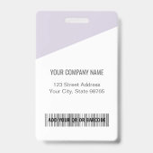Aangepast bedrijfslogo streepjescode personeelsfot badge (Achterkant)
